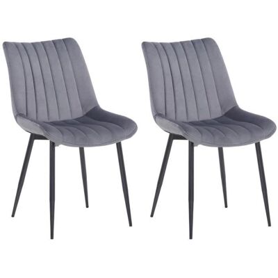 CLP Conjunto de 2 Sillas de Veludo Rahden CLP Conjunto de 2 Sillas de Veludo Rahden