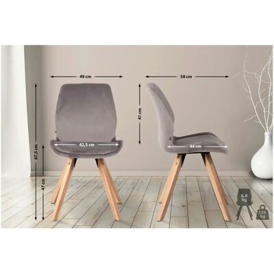 Silla de terciopelo Luna de Pricenet - Tapizado en terciopelo, Cómoda, Moderna - Silla Silla de terciopelo Luna de Pricenet - Tapizado en terciopelo, Cómoda, Moderna - Silla