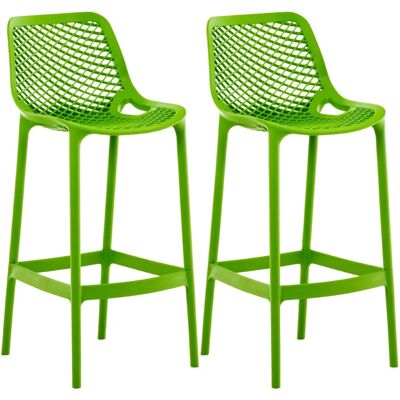 CLP Grüner Outdoor-Barhocker - Ergonomisches Wabenmuster CLP Grüner Outdoor-Barhocker - Ergonomisches Wabenmuster