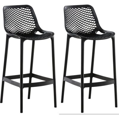 Conjunto de 2 taburetes de bar exteriores Air negro CLP Conjunto de 2 taburetes de bar exteriores Air negro CLP