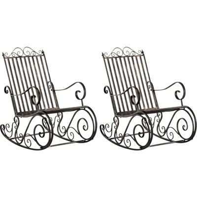 CLP Metall-Gartenstühle Set - Vintage Bronze - 56x94x90cm CLP Metall-Gartenstühle Set - Vintage Bronze - 56x94x90cm