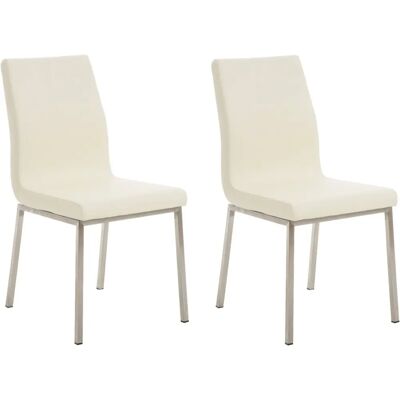 CLP Conjunto de 2 sillas de comedor Colmar - Crema CLP Conjunto de 2 sillas de comedor Colmar - Crema