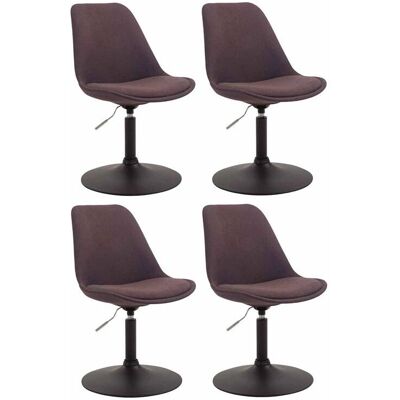 Sillas de comedor Maverick en tela Marrón/Negro - Ajustables y giratorias 360° Sillas de comedor Maverick en tela Marrón/Negro - Ajustables y giratorias 360°