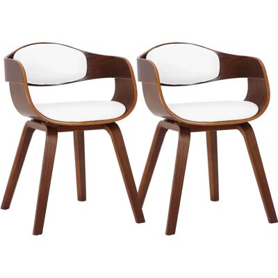 Ensemble de 2 Chaises Kingston - Bois et Simili Cuir - Publicité Ensemble de 2 Chaises Kingston - Bois et Simili Cuir - Publicité