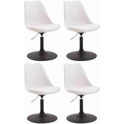 CLP Silla de comedor Maverick Blanco/Negro Ajustable Giratoria CLP Silla de comedor Maverick Blanco/Negro Ajustable Giratoria