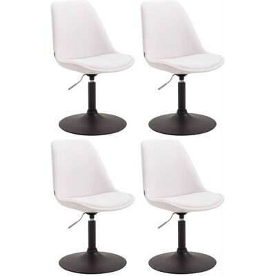 Set di 4 sedie da pranzo Maverick in ecopelle - Moderno e Regolabile Set di 4 sedie da pranzo Maverick in ecopelle - Moderno e Regolabile