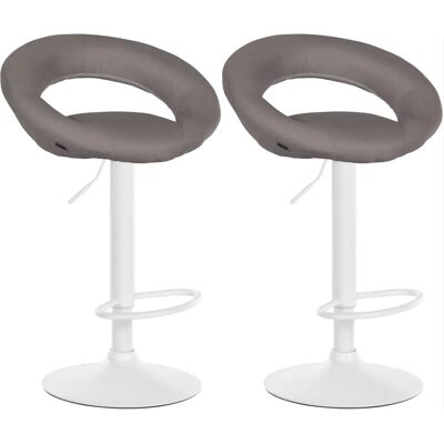 CLP Olinda Grau/Weiß Barhocker - Bar Stools CLP Olinda Grau/Weiß Barhocker - Bar Stools