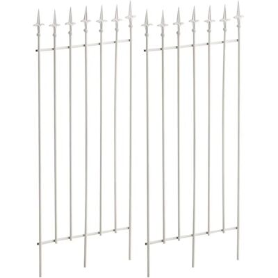 Conjunto de 2 Rejas de Jardín CLP - Soportes Rústicos en Metal para Plantas Trepadoras Conjunto de 2 Rejas de Jardín CLP - Soportes Rústicos en Metal para Plantas Trepadoras