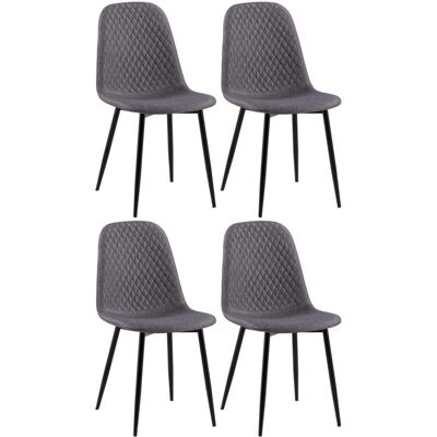 CLP Giverny Juego de 4 Sillas de Comedor Gris Oscuro CLP Giverny Juego de 4 Sillas de Comedor Gris Oscuro