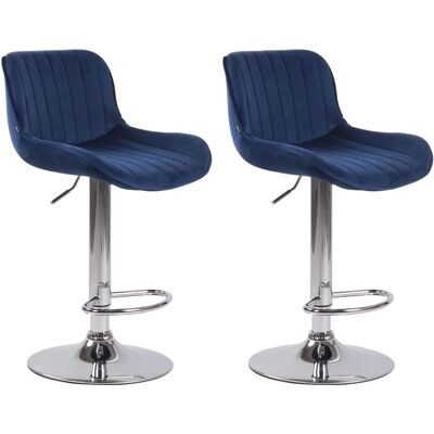 CLP - Lot de 2 Tabourets en Velours - Design Moderne - Publicité CLP - Lot de 2 Tabourets en Velours - Design Moderne - Publicité