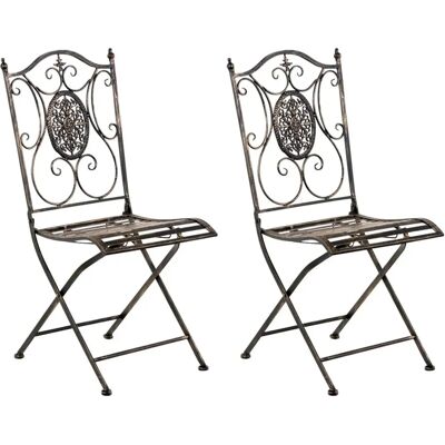 Chaises de Jardin CLP - Pliables en Fer Forgé - 91.5cm - Publicité Chaises de Jardin CLP - Pliables en Fer Forgé - 91.5cm - Publicité