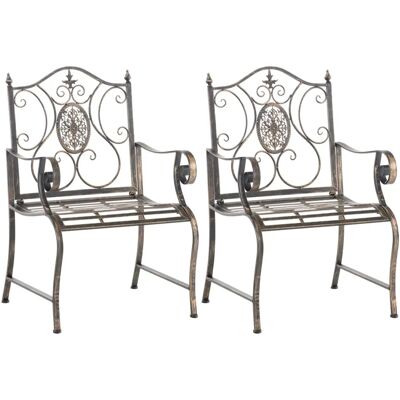 Homestoreking Set aus 2 Gartenstühlen - Vintage Bronze Homestoreking Set aus 2 Gartenstühlen - Vintage Bronze