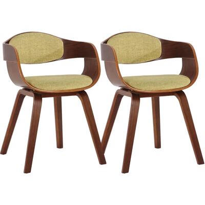 CLP Ensemble de 2 chaises en tissu et bois Kingston - Style scandinave - Publicité CLP Ensemble de 2 chaises en tissu et bois Kingston - Style scandinave - Publicité