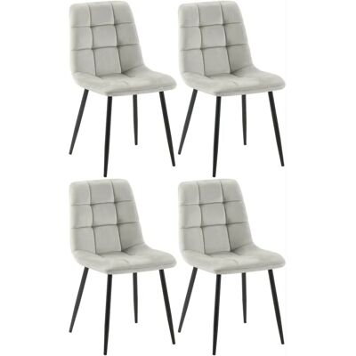 Homestoreking Antibes Grau Samt Esstischstühle Set - Esstühle Homestoreking Antibes Grau Samt Esstischstühle Set - Esstühle