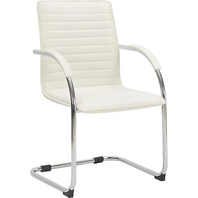 Silla de Conferencia CLP - Cuero Sintético Blanco Silla de Conferencia CLP - Cuero Sintético Blanco