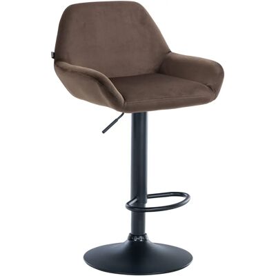 CLP Schwarzer Metall Samt Hocker - Barstuhl CLP Schwarzer Metall Samt Hocker - Barstuhl