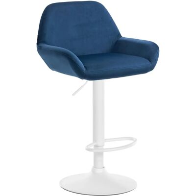 CLP - Verstellbarer blauer Samtbarhocker - Barhocker CLP - Verstellbarer blauer Samtbarhocker - Barhocker