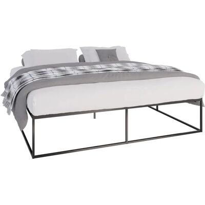 Cama de Metal Scala de Pricenet - Cama Estable de Acero con Almacenamiento - Negro Cama de Metal Scala de Pricenet - Cama Estable de Acero con Almacenamiento - Negro