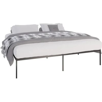 Cama de Metal Fargo de Pricenet - Cama de Acero Moderna con Almacenamiento Cama de Metal Fargo de Pricenet - Cama de Acero Moderna con Almacenamiento