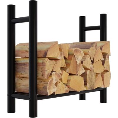 Pricenet Porta legna Medya rotondo 30x80x80 cm Nero - Porta legna Pricenet Porta legna Medya rotondo 30x80x80 cm Nero - Porta legna