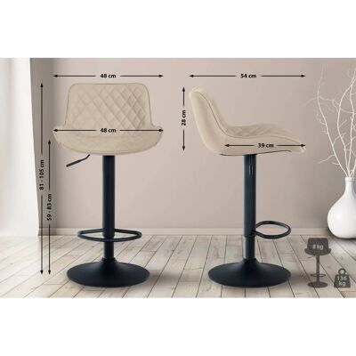 Sgabello da bar CLP Minosa - Girevole, Regolabile, Design Moderno Sgabello da bar CLP Minosa - Girevole, Regolabile, Design Moderno