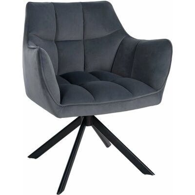 CLP - Funda de terciopelo para silla - Gris oscuro/Negro - Silla CLP - Funda de terciopelo para silla - Gris oscuro/Negro - Silla