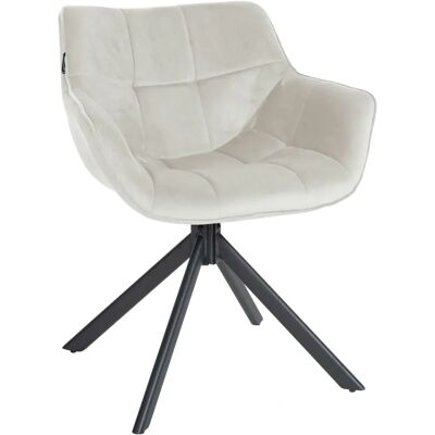 CLP Westport Samt-Sessel - Creme - Moderne Möbel CLP Westport Samt-Sessel - Creme - Moderne Möbel