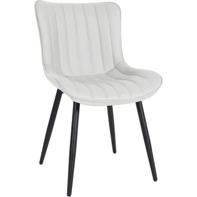 Sedia Largo di Pricenet - Sedia Moderna in Finta Pelle Bianca per Sala da Pranzo o Conferenze Sedia Largo di Pricenet - Sedia Moderna in Finta Pelle Bianca per Sala da Pranzo o Conferenze