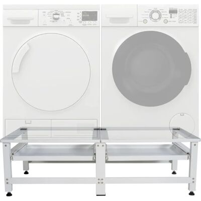 Soporte de lavadora Tampa de Pricenet - Para dos electrodomésticos, 124x61cm Soporte de lavadora Tampa de Pricenet - Para dos electrodomésticos, 124x61cm