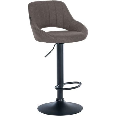 Taburete de barra gris oscuro ajustable CLP - Marco metálico, asiento acolchado Taburete de barra gris oscuro ajustable CLP - Marco metálico, asiento acolchado