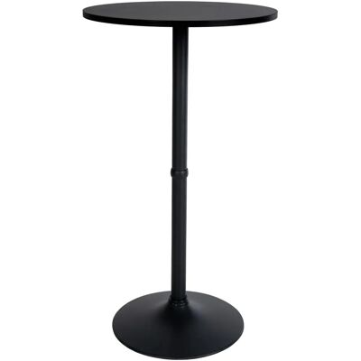 Mesita de Bar Redonda Pricenet - Diámetro 60cm, Negra Mesita de Bar Redonda Pricenet - Diámetro 60cm, Negra