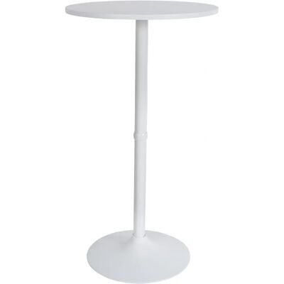 Pricenet Weißer runder Bartisch - Ø 60 cm, 108-110 cm hoch Pricenet Weißer runder Bartisch - Ø 60 cm, 108-110 cm hoch