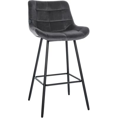 CLP Weston Samt Dunkelgrau Barhocker - Bar Stool CLP Weston Samt Dunkelgrau Barhocker - Bar Stool