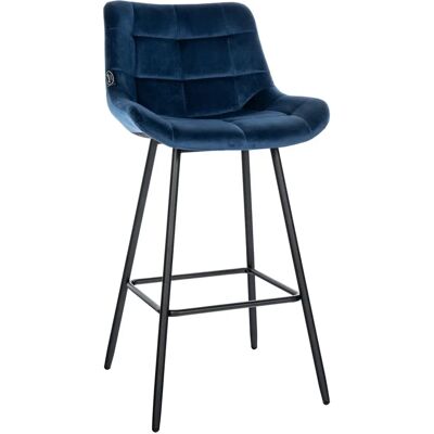 CLP Weston Azul Terciopelo Taburete de Bar - Bar Stool CLP Weston Azul Terciopelo Taburete de Bar - Bar Stool