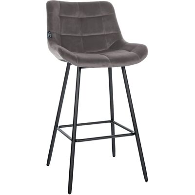 CLP Weston Grauer Samtbarhocker - Bar Stool CLP Weston Grauer Samtbarhocker - Bar Stool