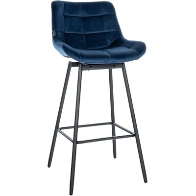 CLP Weston Blauer Samtvel Drehbarer Barhocker - Bar Stool CLP Weston Blauer Samtvel Drehbarer Barhocker - Bar Stool