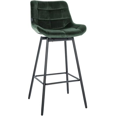 Tabouret de Bar Pivotant Weston CLP - Vert Foncé Velours - Publicité Tabouret de Bar Pivotant Weston CLP - Vert Foncé Velours - Publicité