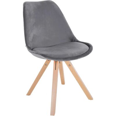 Pricenet Sofia Velours Carré Gris - Chaise - Publicité Pricenet Sofia Velours Carré Gris - Chaise - Publicité