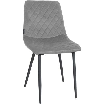 Pricenet Telde Silla de Terciopelo Gris - Silla de Comedor Moderna Pricenet Telde Silla de Terciopelo Gris - Silla de Comedor Moderna