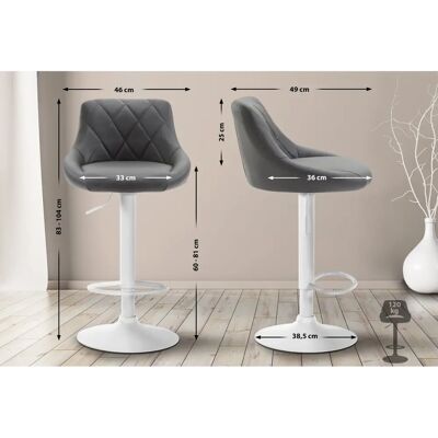 Homestoreking Lazio Taboret Barowy - Regulowana wysokość z podnośnikiem gazowym Homestoreking Lazio Taboret Barowy - Regulowana wysokość z podnośnikiem gazowym
