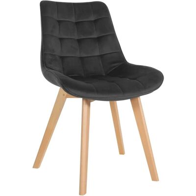 Pricenet Sedia in velluto nero - Sedia Scandinava Pricenet Sedia in velluto nero - Sedia Scandinava
