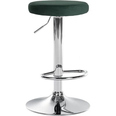 Taburete de Bar Verde de Terciopelo CLP - Ajustable, 360° Giro, Soporta 120kg Taburete de Bar Verde de Terciopelo CLP - Ajustable, 360° Giro, Soporta 120kg
