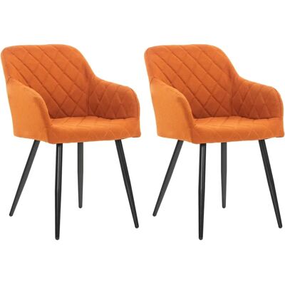 Cadeiras de jantar laranja Shila CLP - Estilo retrô Cadeiras de jantar laranja Shila CLP - Estilo retrô