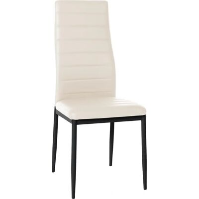 Silla de comedor Mayfair crema / cuero sintético CLP - Silla de comedor Silla de comedor Mayfair crema / cuero sintético CLP - Silla de comedor