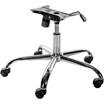 Rame de Chaise de Bureau CLP - 70x70x40 cm, Chrome, Réglable, 5 Roues - Publicité Rame de Chaise de Bureau CLP - 70x70x40 cm, Chrome, Réglable, 5 Roues - Publicité