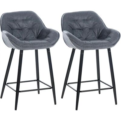Homestoreking Gibson 2 Barhocker Grau - Barhocker Homestoreking Gibson 2 Barhocker Grau - Barhocker