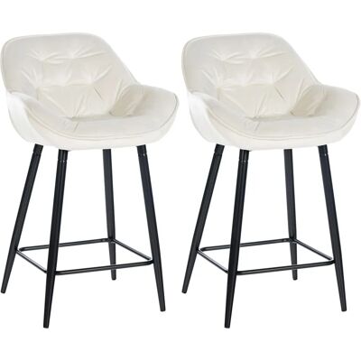 Gibson Samt Barhocker - 76cm - Creme - Barhocker Gibson Samt Barhocker - 76cm - Creme - Barhocker