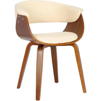 Pricenet Bruce Stuhl Creme - Moderner Kunstleder Esszimmerstuhl Pricenet Bruce Stuhl Creme - Moderner Kunstleder Esszimmerstuhl