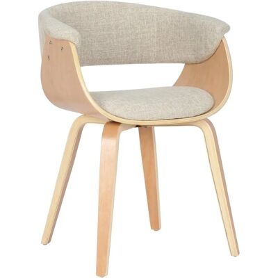 Silla Bruce de CLP - Funda de Tela Crema - Estilo Escandinavo Moderno Silla Bruce de CLP - Funda de Tela Crema - Estilo Escandinavo Moderno