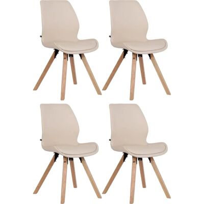 Chaises de salle à manger Luna Crème CLP - Lot de 4 - Design Scandinave - Publicité Chaises de salle à manger Luna Crème CLP - Lot de 4 - Design Scandinave - Publicité